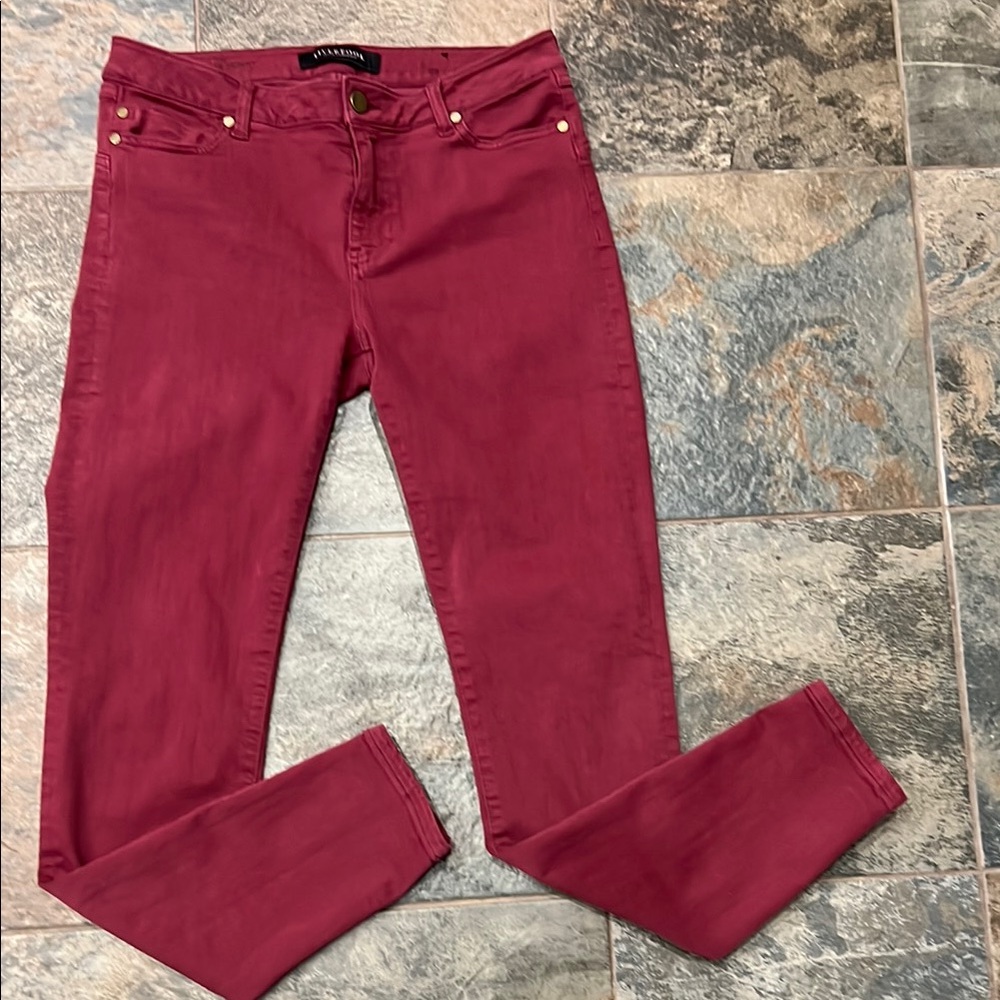 Liverpool Red Ankle Cropped Jeans